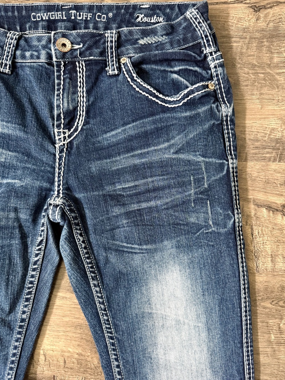 Cowgirl Tuff Houston Bootcut Jeans Western Rodeo Cowgirl Denim 30 - Picture 4 of 12